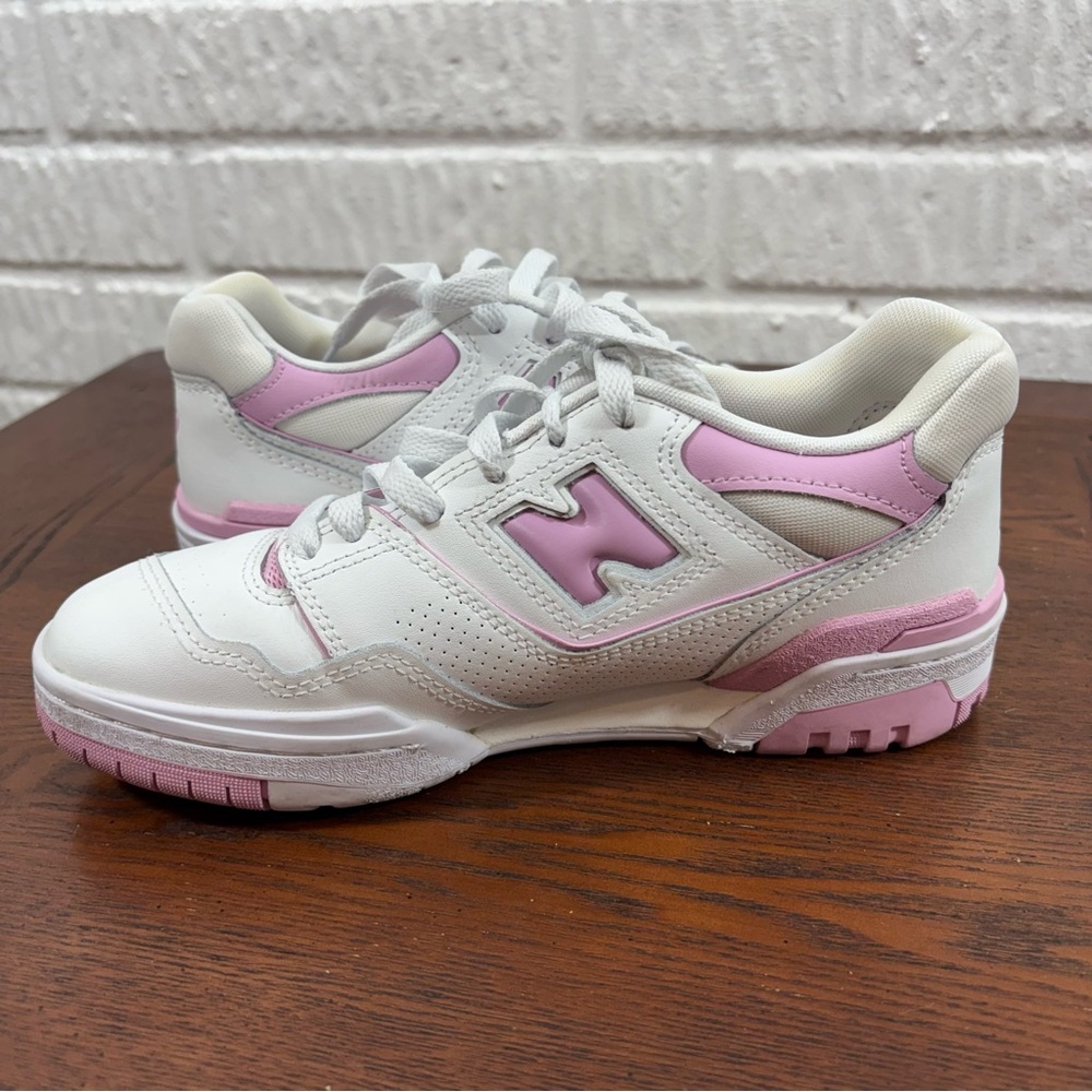 New Balance 550 Bubblegum Pink and White 6 - Picture 3 of 9